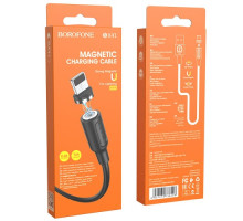 Кабель BOROFONE BX41 Amiable magnetic for Lightning 2.4A/1m чорний mag-6931474738448134274