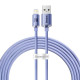 USB кабель Baseus Crystal Shine Series Fast Charging Data Cable USB to iP 2.4A 2m Purple CAJY000105 mag-6932172602734135424