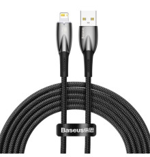 USB кабель Baseus Glimmer Series Fast Charging Data Cable USB to iP 2.4A 2m Black CADH000301 mag-6932172617936132561