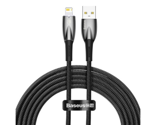 USB кабель Baseus Glimmer Series Fast Charging Data Cable USB to iP 2.4A 2m Black CADH000301 mag-6932172617936132561