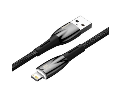USB кабель Baseus Glimmer Series Fast Charging Data Cable USB to iP 2.4A 2m Black CADH000301 mag-6932172617936132561