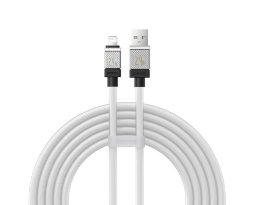 USB кабель Baseus CoolPlay Series Fast Charging Cable USB to iP 2.4A 2m White CAKW000502 mag-693217262677861645