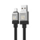 USB кабель Baseus CoolPlay Series Fast Charging Cable USB to iP 2.4A 1m Black CAKW000401 mag-693217262672355971