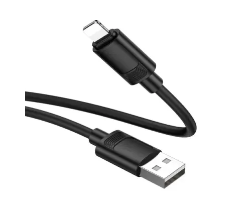 Кабель HOCO X122 Benefit silicone charging data cable iP 2.4/1m Black mag-6942007662185154065