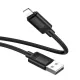 Кабель HOCO X122 Benefit silicone charging data cable iP 2.4/1m Black mag-6942007662185154065