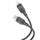 PD Кабель HOCO X101 Assistant silicone charging data cable Type-C to iP 27W/1m. Black mag-6942007604017154182