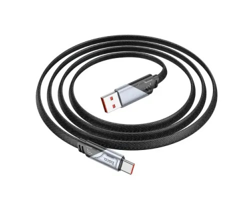 Кабель HOCO U119 Machine charging data cable Type-C 5A/1.2m Black mag-6942007605007144011