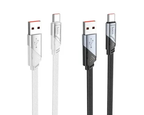 Кабель HOCO U119 Machine charging data cable Type-C 5A/1.2m Black mag-6942007605007144011