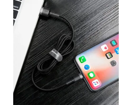 USB кабель Baseus Cafule for Ligthning 2A/3m Black-grey CALKLF-RG1 mag-6953156296305147126