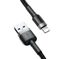 USB кабель Baseus Cafule for Ligthning 2A/3m Black-grey CALKLF-RG1 mag-6953156296305147126