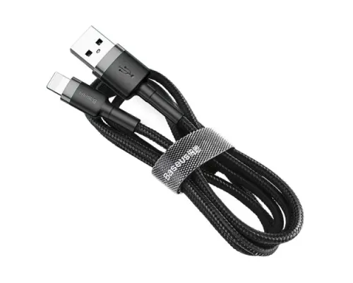 USB кабель Baseus Cafule for Ligthning 2A/3m Black-grey CALKLF-RG1 mag-6953156296305147126