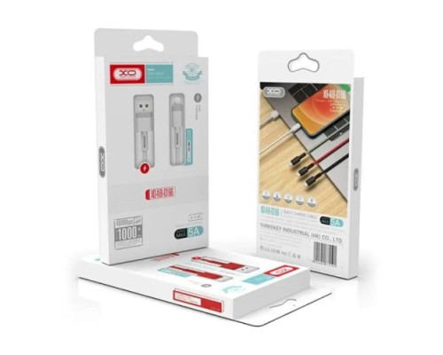 Кабель XO NB-Q166 fast charging usb cable for Lightning 5A/1m Білий mag-692068087545060214