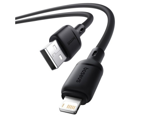 USB кабель Baseus Silky Series USB to Lightning 2.4A 1m Black P10377702113-00 mag-6932172668822133633