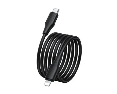 PD Кабель HOCO X124 Bien PD27W silicone charging data cable iP/1m Black mag-6942007664387154066