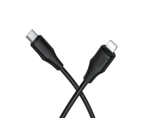 PD Кабель HOCO X124 Bien PD27W silicone charging data cable iP/1m Black mag-6942007664387154066