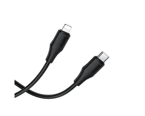 PD Кабель HOCO X124 Bien PD27W silicone charging data cable iP/1m Black mag-6942007664387154066