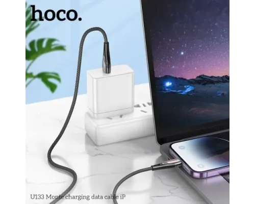Кабель HOCO U133 Monte charging data cable iP 1,2 m. Black mag-6942007618274144420