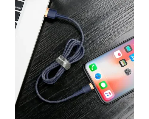 USB кабель Baseus Cafule for Ligtning 2,4A/1m. Blue-gold CALKLF-BV3 mag-6953156290754144177