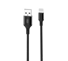 Кабель XO NB143 Braided data cable Lightning 1m Чорний mag-69206808707071050