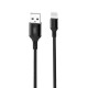Кабель XO NB143 Braided data cable Lightning 1m Чорний mag-69206808707071050