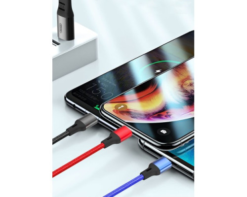 Кабель XO NB143 Braided data cable Lightning 1m Чорний mag-69206808707071050