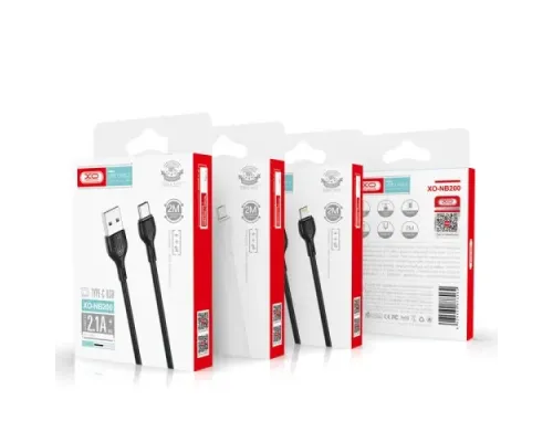 Кабель XO NB200 USB cable for Lightning 2.1A/2M Чорний mag-6920680877997147318