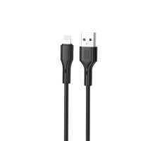 Кабель XO NB230 2.4A Rock Series Lightning Data Cable Чорний mag-6920680833429141103