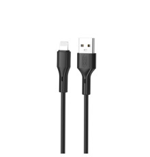 Кабель XO NB230 2.4A Rock Series Lightning Data Cable Чорний mag-6920680833429141103