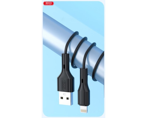 Кабель XO NB230 2.4A Rock Series Lightning Data Cable Чорний mag-6920680833429141103