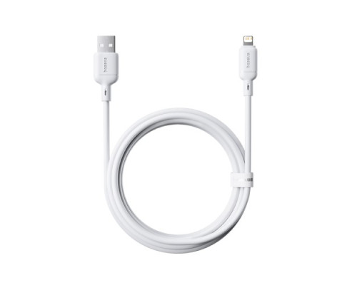USB кабель Baseus Silky Series USB to Lightning 2.4A 2m White P10377702213-01 mag-6932172668785107243