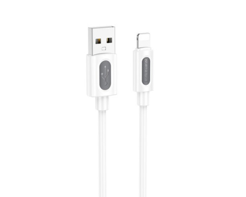 Кабель BOROFONE BX114 Structure Silicone for Lightning 2,4A/1m білий mag-6941991116858137627
