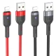 Кабель HOCO U117 Grand intelligent power-off charging data cable iP Black mag-6942007601481146149