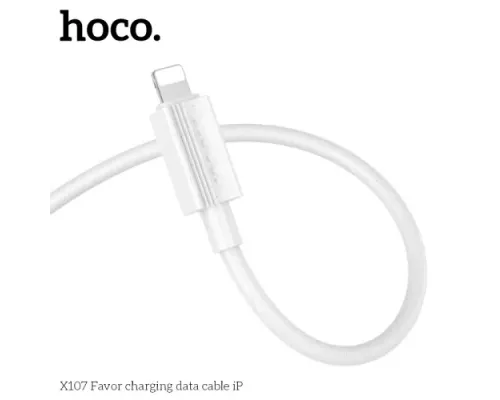 Кабель HOCO X107 Favor charging data cable iP 2,4A/1m White mag-6942007626262144023