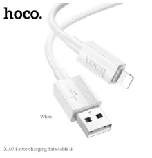 Кабель HOCO X107 Favor charging data cable iP 2,4A/1m White mag-6942007626262144023