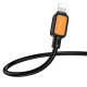 Кабель HOCO X108 Benefit silicone charging data cable iP 2.4A/1m. Black mag-6942007632195139637