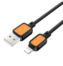 Кабель HOCO X108 Benefit silicone charging data cable iP 2.4A/1m. Black mag-6942007632195139637