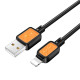 Кабель HOCO X108 Benefit silicone charging data cable iP 2.4A/1m. Black mag-6942007632195139637