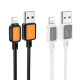 Кабель HOCO X108 Benefit silicone charging data cable iP 2.4A/1m. Black mag-6942007632195139637
