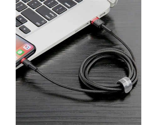 USB кабель Baseus Cafule for Ligtning 2,4A/1m. Black-red CALKLF-B19 mag-695315627498361978
