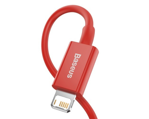USB кабель Baseus Superior Series Fast Charging Data Cable USB to iP 2.4A 1m Red CALYS-A09 mag-6953156205437129983