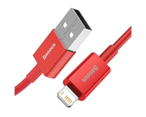 USB кабель Baseus Superior Series Fast Charging Data Cable USB to iP 2.4A 1m Red CALYS-A09 mag-6953156205437129983