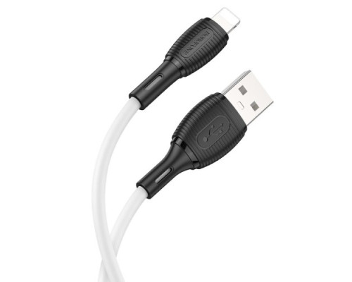 Кабель BOROFONE BX86 Advantage silicone charging for Lightning 2.4A/1m білий mag-6974443388794137652