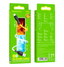 Кабель BOROFONE BX86 Advantage silicone charging for Lightning 2.4A/1m білий mag-6974443388794137652