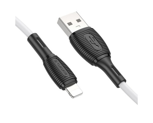 Кабель BOROFONE BX86 Advantage silicone charging for Lightning 2.4A/1m білий mag-6974443388794137652