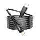 Кабель HOCO U105 Treasure jelly braided charging data cable for iP 2,4A/1,2m. Black mag-6931474757579131795