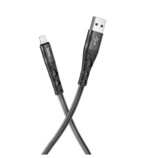 Кабель HOCO U105 Treasure jelly braided charging data cable for iP 2,4A/1,2m. Black mag-6931474757579131795