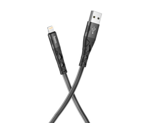 Кабель HOCO U105 Treasure jelly braided charging data cable for iP 2,4A/1,2m. Black mag-6931474757579131795