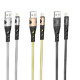 Кабель HOCO U105 Treasure jelly braided charging data cable for iP 2,4A/1,2m. Black mag-6931474757579131795