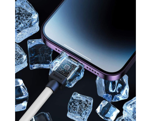 USB кабель Baseus CoolPlay Series Fast Charging Cable USB to iP 2.4A 1m White CAKW000402 mag-6932172626730130577