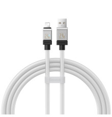 USB кабель Baseus CoolPlay Series Fast Charging Cable USB to iP 2.4A 1m White CAKW000402 mag-6932172626730130577